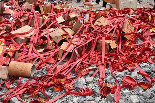 烟花爆竹集中销毁案例